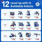 Sillbird Solar Robot Building Kit STEM Gift for Boys Aged 8-12, 12-in-1 DIY Science Educational Robotic Toys for Kids Teens Birthday, Powered by The Sun with 190 Pieces - Image 7