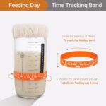 Sourdough Starter Jar Kit, 24oz Wide Mouth Glass Jar with Aluminum Lid, Silicone Scraper, Date Marked Feeding Band, Thermometer, Cloth Cover, Recipes, Sourdough Bread Baking Supplies - Image 5