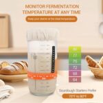Sourdough Starter Jar Kit, 24oz Wide Mouth Glass Jar with Aluminum Lid, Silicone Scraper, Date Marked Feeding Band, Thermometer, Cloth Cover, Recipes, Sourdough Bread Baking Supplies - Image 6