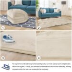 Baby Play Mat for Floor Tummy Time Mat Nursery Rug Muscle Mat Area Rug Playroom Rug Tatami Mat 6'7"x6'7" Memory Foam 1.3" Thick Crawling Mat for Babies,Toddlers, Infants, Kids,Floor Mat(Beige) - Image 5