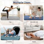 Baby Play Mat for Floor Tummy Time Mat Nursery Rug Muscle Mat Area Rug Playroom Rug Tatami Mat 6'7"x6'7" Memory Foam 1.3" Thick Crawling Mat for Babies,Toddlers, Infants, Kids,Floor Mat(Beige) - Image 6