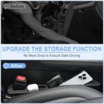 GaRhomxy 2PCS Car Seat Gap Filler Organizer, Universal Fit Gap Stopper for Cars SUV Truck, Prevent Drop Between Seat & Console, Anti-Slip Foam with Storage Pockets, Car Interior Accessories (Black) - Image 7