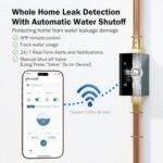 Frizzlife LP365 Smart Water Monitor and Automatic Shutoff - 0.01GPM Ultrasonic Micro Leak Detection, APP Wi-Fi Remote Control, Real-Time Flow/Temp Monitoring, 24/7 Water Usage Reports, 3/4" and 1" - Image 3