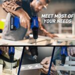 COMOWARE 120 Pcs Home Tool Kit with 20V Power Drill, Li-ion Battery & Charger - 25+1 Clutch Tool Set for Home, Garden & Office Repair - Blue Case - Image 6