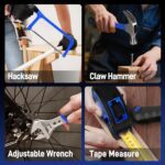 COMOWARE 120 Pcs Home Tool Kit with 20V Power Drill, Li-ion Battery & Charger - 25+1 Clutch Tool Set for Home, Garden & Office Repair - Blue Case - Image 7