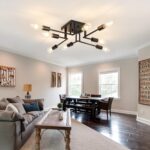 ASGYISA 8-Lights Semi Flush Mount Ceiling Light Fixture Modern Metal Black Sputnik Chandeliers with E26 Bulb Base Close to Ceiling Light for Kitchen Dining Room Living Room Hallway Bedroom - Image 11