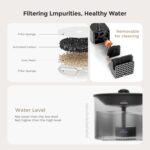 Automatic Cat Feeder WiFi and Water Dispenser, Timed Dry Food Dispenser APP Remote Control, Programmable Portions, Cat Fountains for Drinking with Filter, Small Pets (Combo 3L) - Image 6