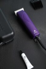 Andis 24820 EasyClip Professional-Animal 7-Piece Detachable Ceramic Blade Clipper Kit, Frustration Free Packaging, Corded Electric, Purple - Image 7