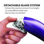 Andis 24820 EasyClip Professional-Animal 7-Piece Detachable Ceramic Blade Clipper Kit, Frustration Free Packaging, Corded Electric, Purple - Image 8