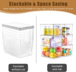 6 Pack Clear Storage Bins with Lids, 7 Quart Stackable Storage Boxes for Storage and Organization, Plastic Storage Containers with Lids, Plastic Bins with Handles for Office, Bedroom, Study Room - Image 4