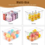 6 Pack Clear Storage Bins with Lids, 7 Quart Stackable Storage Boxes for Storage and Organization, Plastic Storage Containers with Lids, Plastic Bins with Handles for Office, Bedroom, Study Room - Image 7