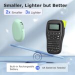 SUPVAN E10 Bluetooth Label Maker Machine with 3 Tapes, Continuous Waterproof Label, Versatile App with 35 Fonts and 1k+ Icons, Inkless Labeler for Home, Kitchen, School, Office Organization, Green - Image 3