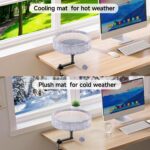 Cat Desk Bed - 360° Rotating & Adjustable, Supports 44 lbs, Soft Faux Fur with Dual-Sided Reversible Mat, Modern Indoor Cat Nest Furniture for Office Desks and Game Tables, Island Table - Image 6