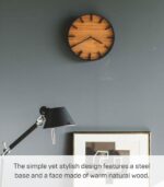 Yamazaki Home Wall Clock - Modern Wood Home Decoration Steel + Wood One Size Walnut - Image 5