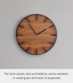 Yamazaki Home Wall Clock - Modern Wood Home Decoration Steel + Wood One Size Walnut - Image 7