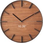 Yamazaki Home Wall Clock - Modern Wood Home Decoration Steel + Wood One Size Walnut - Image 8