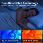 QUTOOL® Cooling Blankets for Hot Sleepers Summer Comforter for Night Sweats Twin Size, Double-Sided Cold Blanket Q-Max>0.4 Tech, All-Season Bedding Lightweight Breathable Comforter Gray 68"x90" - Image 3