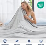 QUTOOL® Cooling Blankets for Hot Sleepers Summer Comforter for Night Sweats Twin Size, Double-Sided Cold Blanket Q-Max>0.4 Tech, All-Season Bedding Lightweight Breathable Comforter Gray 68"x90" - Image 7