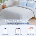 QUTOOL® Cooling Blankets for Hot Sleepers Summer Comforter for Night Sweats Twin Size, Double-Sided Cold Blanket Q-Max>0.4 Tech, All-Season Bedding Lightweight Breathable Comforter Gray 68"x90" - Image 9