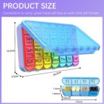 Odaro Weekly Pill Organizer 4 Times a Day, Daily Pill Box 7 Day, Large Travel Pill Case with 28 Compartment to Hold Medicine, Vitamin and Supplement - Blue Case - Image 8