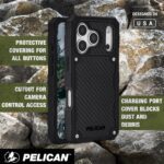 Pelican Shield iPhone 17 Pro Case [Compatible with MagSafe] Rugged Phone Case w/ 24ft Military-Grade Drop Protection - Heavy Duty Phone Cover w/Belt Clip Holster for iPhone 17 Pro - Carbon - Image 6
