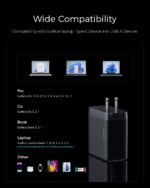 65W Surface Pro Charger,Microsoft Windows Surface Charger for Surface Pro 3/4/5/6/7/8/9/10/X/11/12 Power Adapter,Compatible for Both Microsoft Surface Book/Laptop/Tablet,Support 44W 36W - Image 6