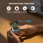Bluetooth Fingertip Pulse Oximeter, Vibeat SPO2 Monitor with Vihealth APP, Portable Finger Oxygen Sensor with Pulse Rate, Batteries and Lanyard Included, Black - Image 5