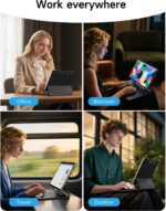 HOU Keyboard for Samsung Galaxy Tab S10+ Plus/S9+ Plus/S9 FE+ Plus/S8+ Plus/S7+ Plus/S7 FE 12.4" with Magnetic Case,Floating Cantilever,Multi-Function Trackpad,7 Colors Backlit,S Pen Holder,Black - Image 6