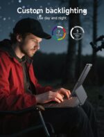 HOU Keyboard for Samsung Galaxy Tab S10+ Plus/S9+ Plus/S9 FE+ Plus/S8+ Plus/S7+ Plus/S7 FE 12.4" with Magnetic Case,Floating Cantilever,Multi-Function Trackpad,7 Colors Backlit,S Pen Holder,Black - Image 7