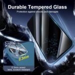 NEW'C 3x Privacy for iPhone 13 Screen Protector (6.1 inches)+ 3x Camera Lens Protector, Sensor Protection, Case Friendly Tempered Glass Film + Dust Plug- Enhanced Privacy Angle of 28 Degrees - Image 7