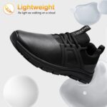 Non Slip Work Shoes for Mens Slip On Sneakers Waterproof Chef Kitchen Shoe Comfortable Slip Resistant Restaurant Footwear Hombre Zapatos de Trabajo, Black - Image 8