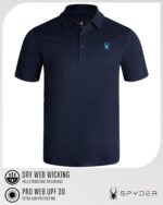 Spyder Mens Polo Shirt - Moisture-Wicking Short Sleeve Athletic Performance Collared Golf Shirt for Men (S-XL) - Image 7