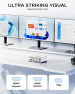 KAMRUI GK3Plus Mini PC, 16GB RAM 512GB M.2 SSD Mini Computers,12th Alder Lake N95 (up to 3.4GHz) Micro PC, 2.5''SSD, Gigabit Ethernet,4K UHD,Three Screen Display, WiFi,BT,VESA/Home/Business Small pc - Image 6