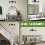 Espird Matte Black Bathroom Vanity Light, 3-Light Vanity Lighting fixtures Over Mirror, Square Design & UL Certification, Wall Sconces with Clear Glass Shades, E26 Socket (Bulbs Not Included) - Image 9