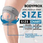 Knee Brace for Women Men Adjustable Support with Cushioned Silicone Pad Anatomical Cut Design for Men Women Athletic Training Patellar Tendon Support (Black) - Image 4