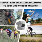 Knee Brace for Women Men Adjustable Support with Cushioned Silicone Pad Anatomical Cut Design for Men Women Athletic Training Patellar Tendon Support (Black) - Image 9