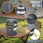 Camping Cookware Set, 16pcs Lightweight Backpacking Mess Kit with Camping Pots and Pans, 2 Cups, Fork Spoon, Survival Cooking Kit for Outdoor Hiking and Picnic - Image 3