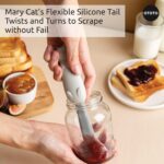 OTOTO Jar Scraper Spatula - Silicone Scraper, Cute Kitchen Accessories, Unique Fun Cooking Kitchen Gadgets for Foodies - BPA-free & 100% Food Safe (Mary Cat) - Image 4
