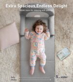 little dove 2-in-1 Kids Couch, Extra Wide Soft Toddler Couch Fold Out, Convertible Kids Sofa to Lounger, Comfy Toddler Chair, Kid Furniture for Playroom, Ideal Gifts for Boys & Girls, Gray - Image 5