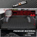 TripleAliners Truck Bed Mat Compatible with 2015-2023 Ford F150 & Lightning Accessories 5.5FT Flush All Weather Protection TPE Heavy Duty Pickup Cargo Mat - Image 3