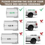 TripleAliners Truck Bed Mat Compatible with 2015-2023 Ford F150 & Lightning Accessories 5.5FT Flush All Weather Protection TPE Heavy Duty Pickup Cargo Mat - Image 4