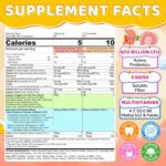 Probiotics for Kids Teen + Veggie & Fruit Fiber Gummies, with 12 Billion CFU Probiotic, Organic Inulin Prebiotics Fiber, Methyl B12 B6 C for Children's Digestive & Gut, Immune Health, Sugar Free,60Cts - Image 3