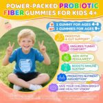 Probiotics for Kids Teen + Veggie & Fruit Fiber Gummies, with 12 Billion CFU Probiotic, Organic Inulin Prebiotics Fiber, Methyl B12 B6 C for Children's Digestive & Gut, Immune Health, Sugar Free,60Cts - Image 4