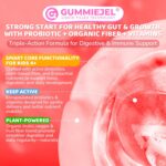 Probiotics for Kids Teen + Veggie & Fruit Fiber Gummies, with 12 Billion CFU Probiotic, Organic Inulin Prebiotics Fiber, Methyl B12 B6 C for Children's Digestive & Gut, Immune Health, Sugar Free,60Cts - Image 8