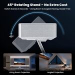 [Netflix-Licensed/1500ANSI] Smart Outdoor Projector: NICPOW 4K Projector with Wifi and Bluetooth, Built-in Apps, Auto Focus & Keystone, Portable Proyector for Home & Outdoor Use, White - Image 8