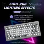 DrunkDeer A75 Rapid Trigger Mechanical Keyboard Aluminum Case TKL Magnetic Switch Compact 82Keys Wired RGB No Keycap,with Knob,Space Grey - Image 4