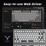 DrunkDeer A75 Rapid Trigger Mechanical Keyboard Aluminum Case TKL Magnetic Switch Compact 82Keys Wired RGB No Keycap,with Knob,Space Grey - Image 5