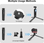 PULUZ Mini Tripod | Desktop Tabletop Stand Compact Tripod for DJI Osmo Pocket 3 / Insta360 X4, Gimbal Handle Grip Stabilizer, Quick Fold Handle/Selfie Stick with 1/4 Inch Screw - Image 3
