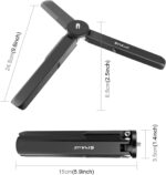 PULUZ Mini Tripod | Desktop Tabletop Stand Compact Tripod for DJI Osmo Pocket 3 / Insta360 X4, Gimbal Handle Grip Stabilizer, Quick Fold Handle/Selfie Stick with 1/4 Inch Screw - Image 5