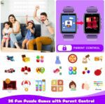 Kids Smart Watch Girls Ages 3-12, Girls Toy Smart Watch for Kids with 26 Games Step Counter Pedometer Learning Card Audio Book Educational Watch for Girls, Toys for Girls Birthday Gift Ideas - Image 8